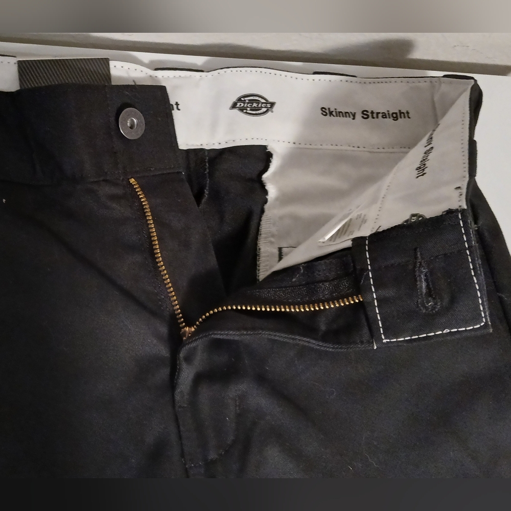 NWT Men's Dickies Black Twill Skinny Work‎ Pants - Picture 7 of 13